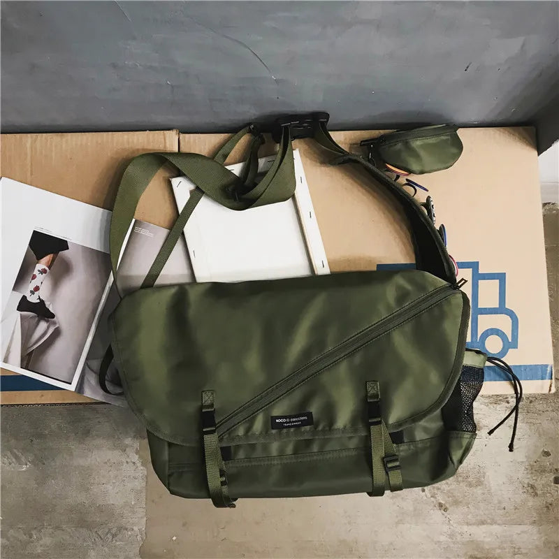 Outdoor Unisex Retro Oxford Messenger Shoulder Bag green by HitMyNeed