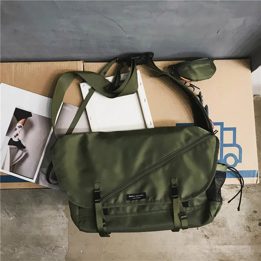 Outdoor Unisex Retro Oxford Messenger Shoulder Bag green by HitMyNeed