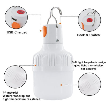 Outdoor USB Rechargeable LED Camping Lamp 60W by HitMyNeed