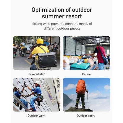 Outdoor Waist & Neck Bladeless Fan with Power Bank by HitMyNeed