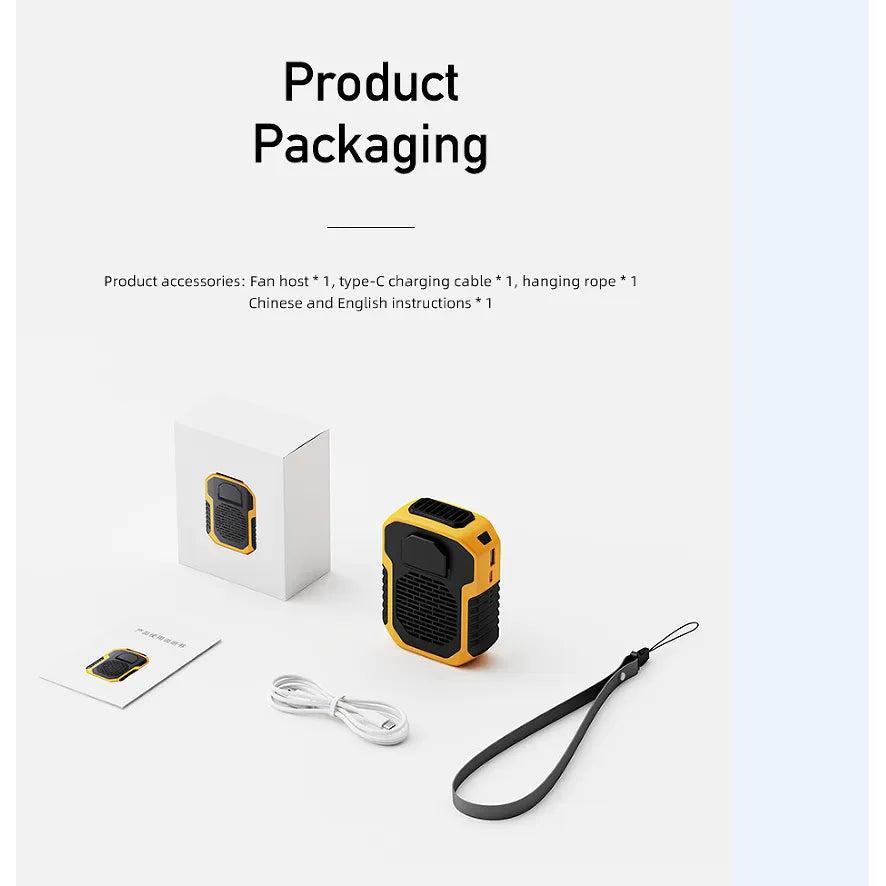 Outdoor Waist & Neck Bladeless Fan with Power Bank by HitMyNeed