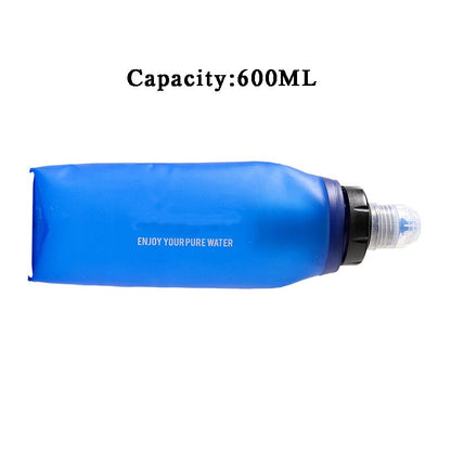 Outdoor Water Filter Bottle with Built-In Purifier 600ml by HitMyNeed