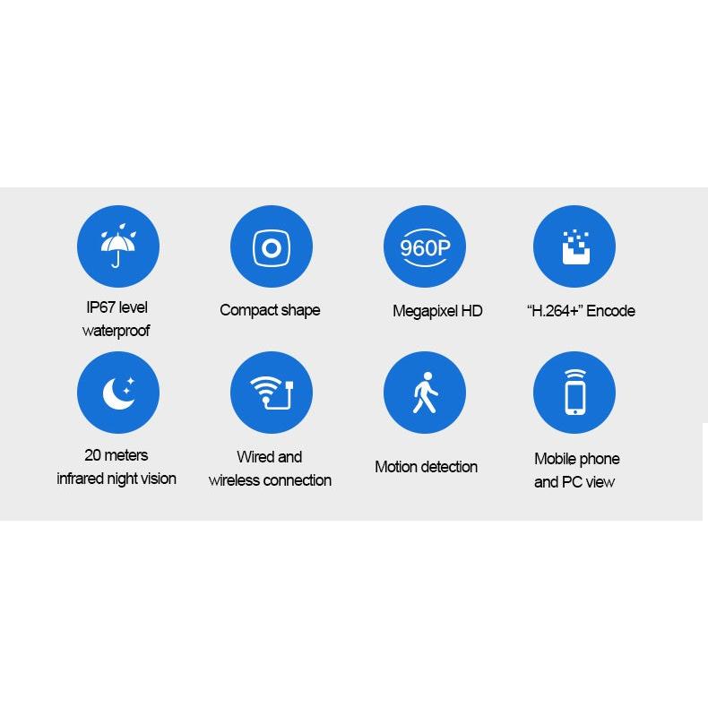 Outdoor WiFi Security Camera with Night Vision 960P by HitMyNeed