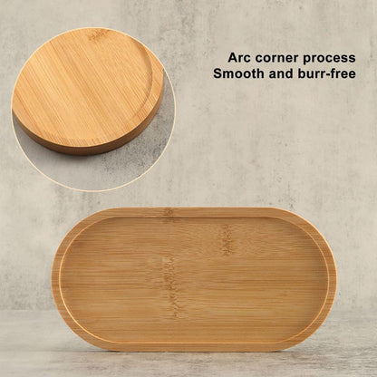Oval Natural Bamboo Soap Dispenser Tray by HitMyNeed