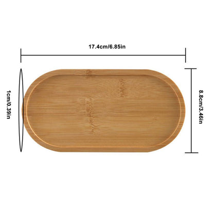 Oval Natural Bamboo Soap Dispenser Tray a by HitMyNeed