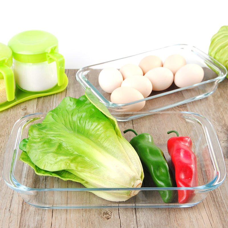 Oven Safe Clear Glass Baking Dish 25.8 x 15.2 cm by HitMyNeed