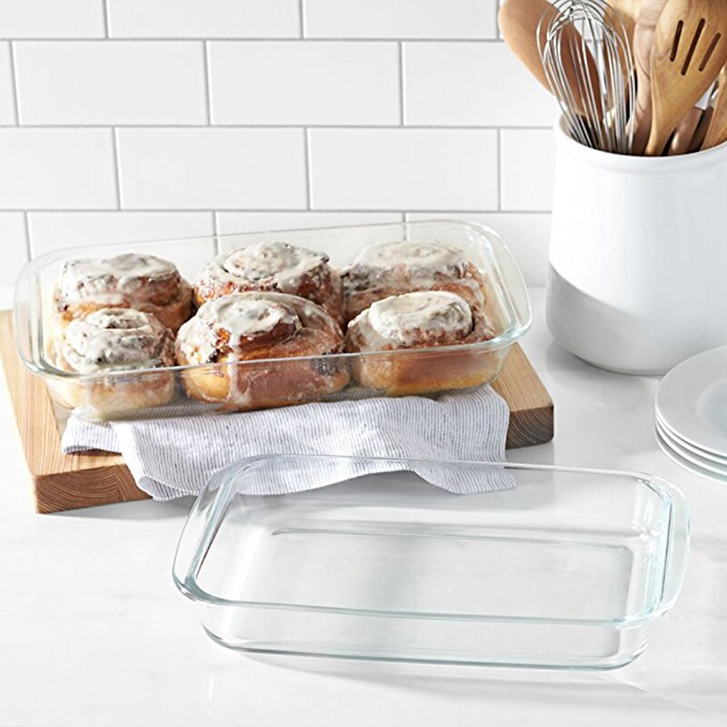 Oven Safe Clear Glass Baking Dish 25.8 x 15.2 cm by HitMyNeed