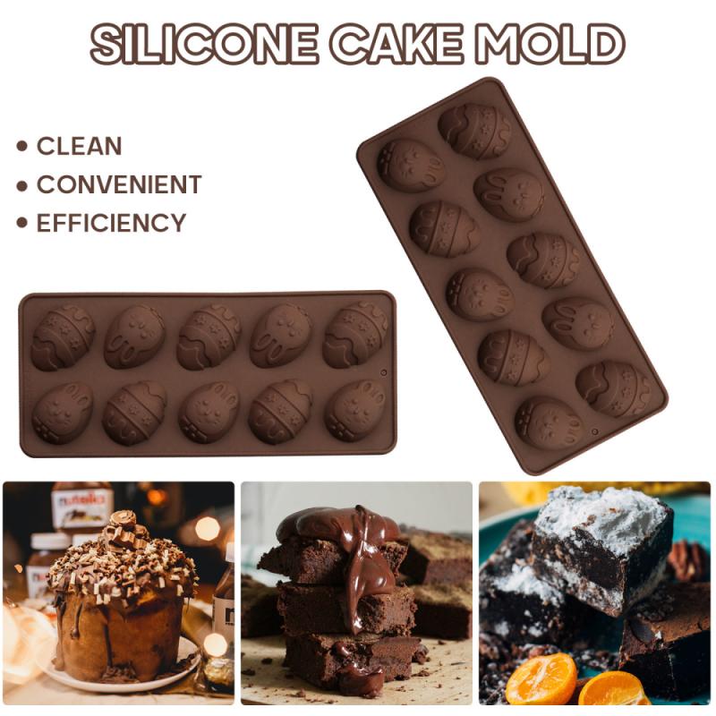 Oven Safe Easter Egg Silicone Mold, 10 Cavity by HitMyNeed