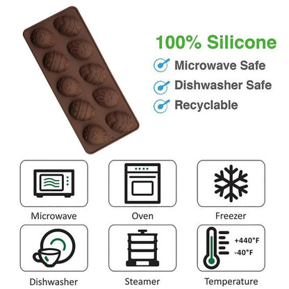 Oven Safe Easter Egg Silicone Mold, 10 Cavity by HitMyNeed