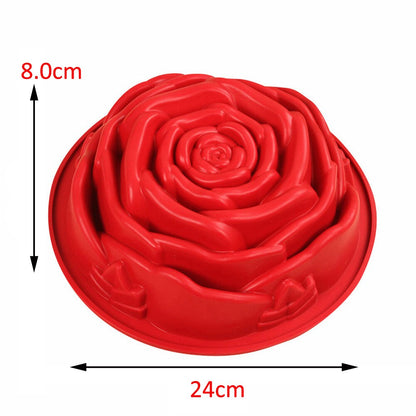 Oven Safe Silicone Rose Cake Mold 24cm by HitMyNeed