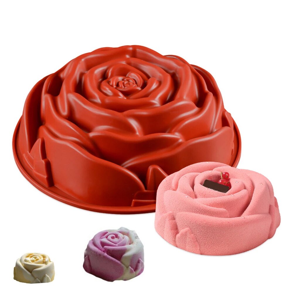 Oven Safe Silicone Rose Cake Mold 24cm by HitMyNeed