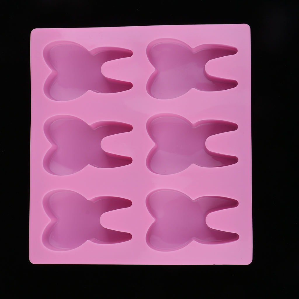 Oven Safe Silicone Tooth Mold with 6 Cavities by HitMyNeed