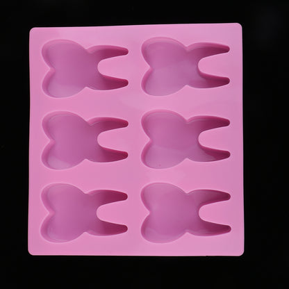 Oven Safe Silicone Tooth Mold with 6 Cavities by HitMyNeed