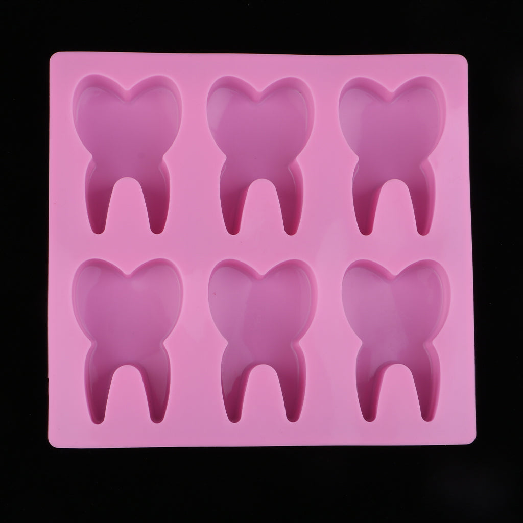 Oven Safe Silicone Tooth Mold with 6 Cavities by HitMyNeed