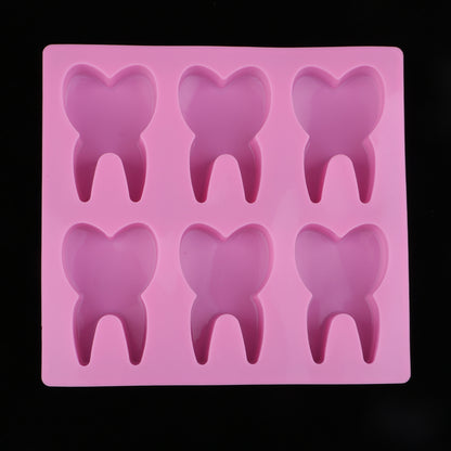 Oven Safe Silicone Tooth Mold with 6 Cavities by HitMyNeed