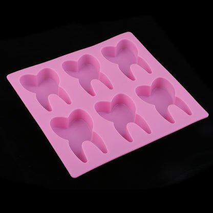 Oven Safe Silicone Tooth Mold with 6 Cavities by HitMyNeed