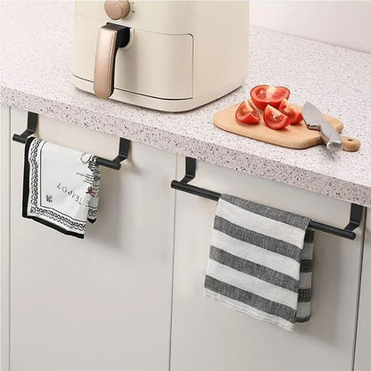 Over Cabinet Steel Towel Rack Door Hanging Organizer by HitMyNeed