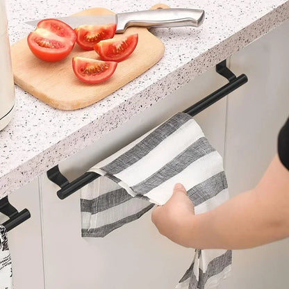 Over Cabinet Steel Towel Rack Door Hanging Organizer by HitMyNeed