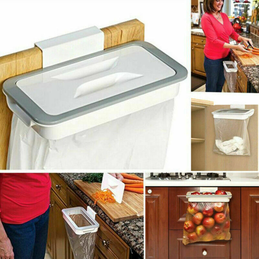 Over the Door Bin Bag Holder for Kitchen Cabinets by HitMyNeed