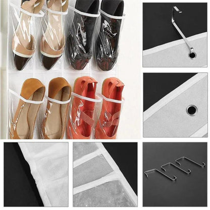 Over the Door Hanging Shoe Organizer with 24 Pockets by HitMyNeed