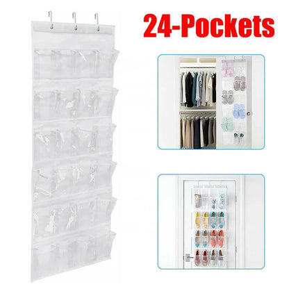 Over the Door Hanging Shoe Organizer with 24 Pockets by HitMyNeed