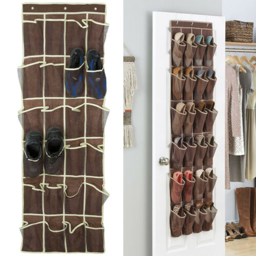 Over the Door Shoe Organizer with 24 Mesh Pockets by HitMyNeed
