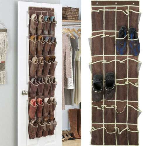 Over the Door Shoe Organizer with 24 Mesh Pockets by HitMyNeed