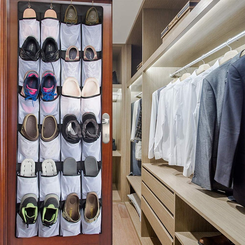 Over-the-Door Shoe Storage Organizer with 24 Pockets by HitMyNeed