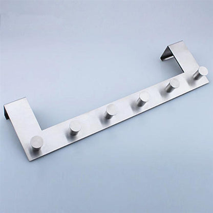 Over the Door Six Hook Stainless Steel Rack by HitMyNeed