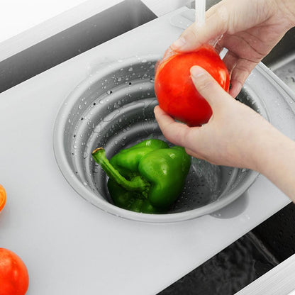 Over-the-Sink Cutting Board with Removable Strainer by HitMyNeed