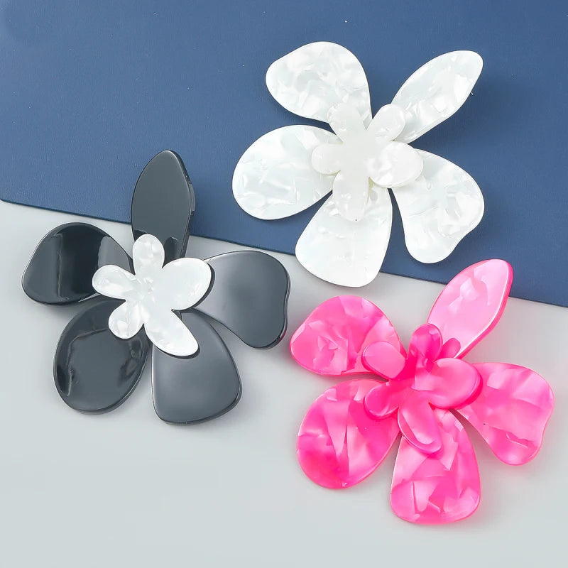 Oversized Floral Statement Earrings for Women by HitMyNeed