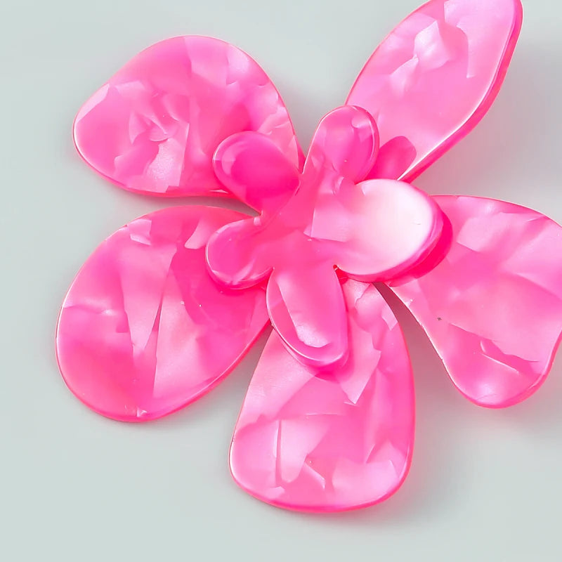 Oversized Floral Statement Earrings for Women by HitMyNeed