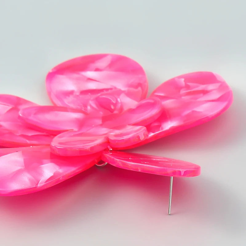 Oversized Floral Statement Earrings for Women by HitMyNeed