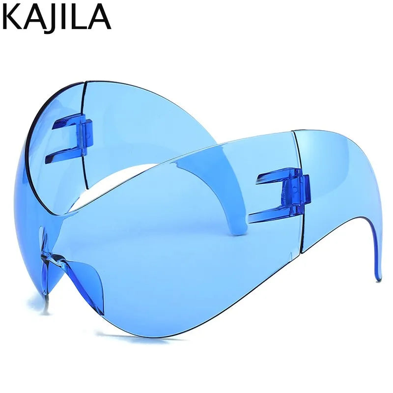 Oversized Y2K Punk Steampunk One-Piece Sunglasses UV400 c2-blue by HitMyNeed