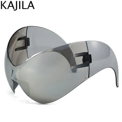 Oversized Y2K Punk Steampunk One-Piece Sunglasses UV400 c7-silver by HitMyNeed