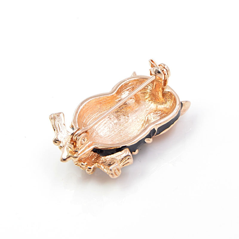 Owl Brooch for Women with Rhinestones by HitMyNeed
