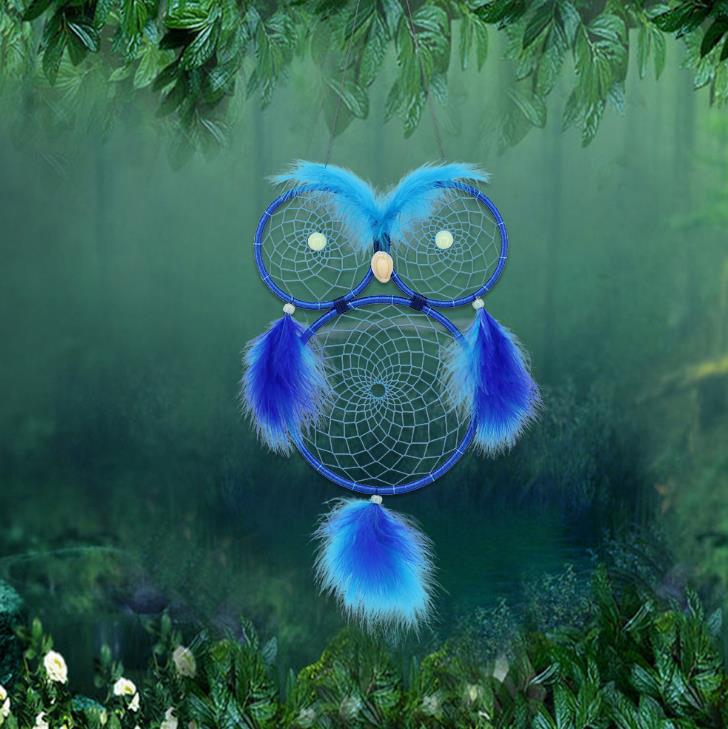 Owl Dream Catcher Wall Hanging Ornament 66cm by HitMyNeed