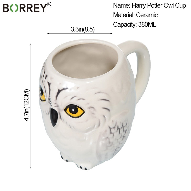 Owl Mug Ceramic 3D Animal Cup 380ml by HitMyNeed