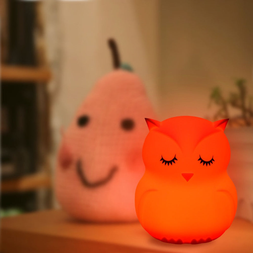 Owl Night Light Battery-Powered LED Lamp by HitMyNeed