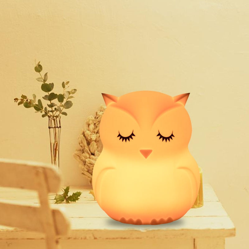 Owl Night Light Battery-Powered LED Lamp by HitMyNeed
