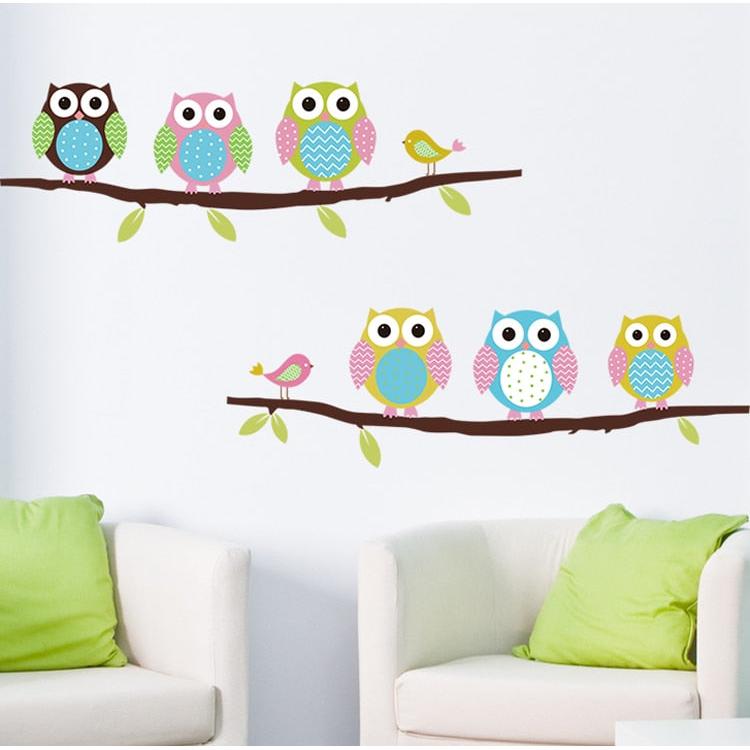 Owl Vinyl Wall Decals for Kids Rooms and Nursery by HitMyNeed