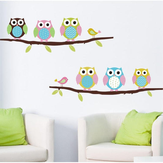 Owl Vinyl Wall Decals for Kids Rooms and Nursery by HitMyNeed