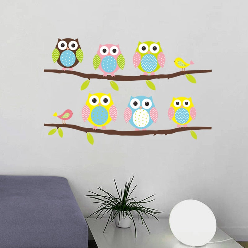 Owl Vinyl Wall Decals for Kids Rooms and Nursery by HitMyNeed