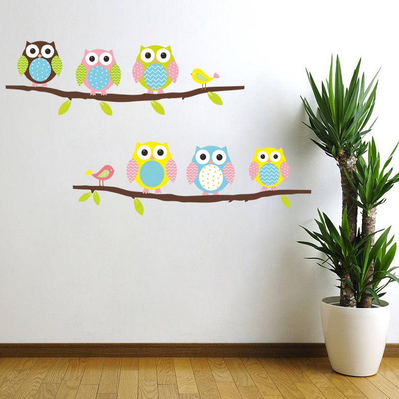 Owl Vinyl Wall Decals for Kids Rooms and Nursery by HitMyNeed