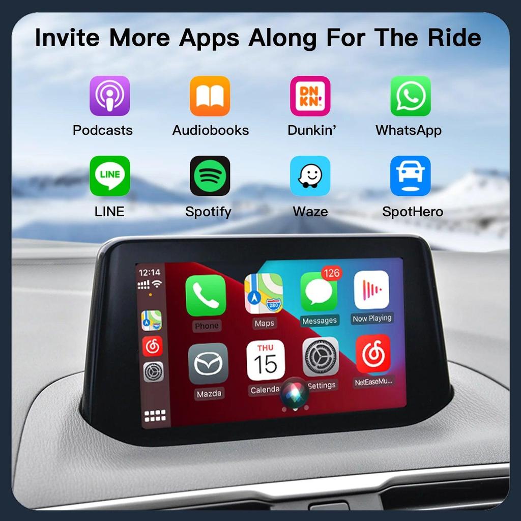 P3 Wireless CarPlay & Android Auto Kit for Mazda by HitMyNeed