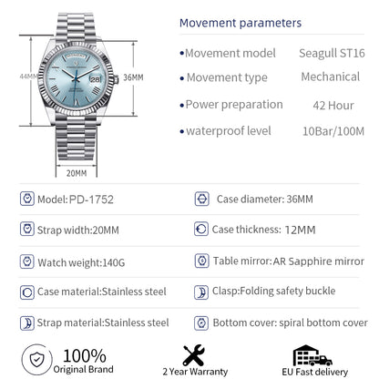 PAGANI DESIGN DD36 Automatic Men's Watch 36mm by HitMyNeed