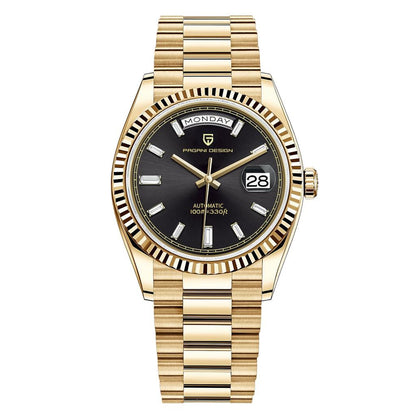 PAGANI DESIGN DD36 Automatic Men's Watch 36mm gold-black by HitMyNeed