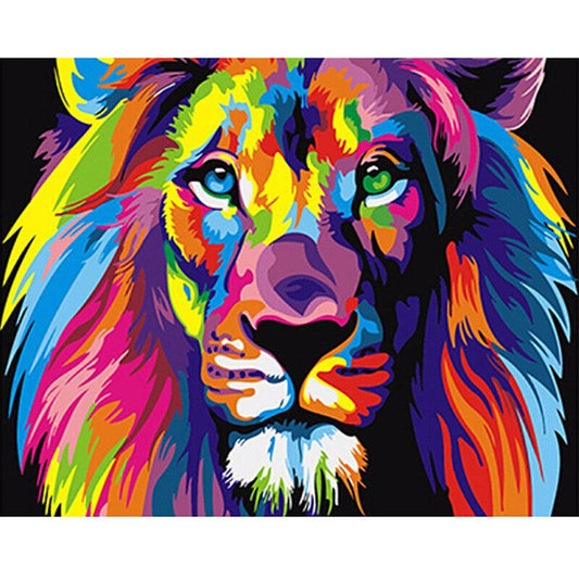 Paint By Numbers Frameless Lion Artwork Kit by HitMyNeed