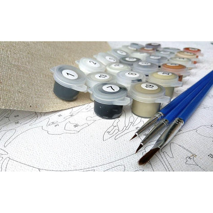 Paint By Numbers Frameless Lion Artwork Kit by HitMyNeed