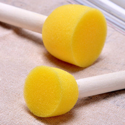 Painting Sponge Brush Set 5pcs with Wooden Handles by HitMyNeed